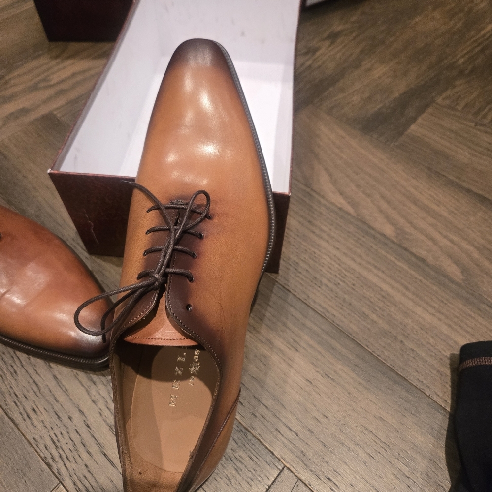 Mens Brown Ombre Oxfords Mezlan Size 10 New W Box Hp🔥🔥🔥